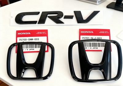 #ad ✅SET OF 3PCS GLOSS Black H EMBLEM BADGE FRONT REAR Fit FOR 2017 2022 Honda CR V $16.95
