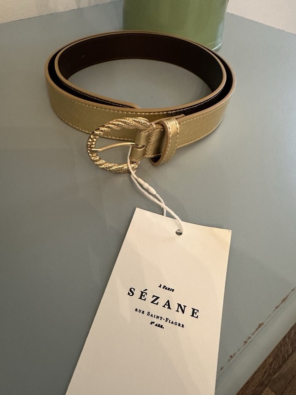 Brand new unused Sézane Thelma Gold Belt T. 95