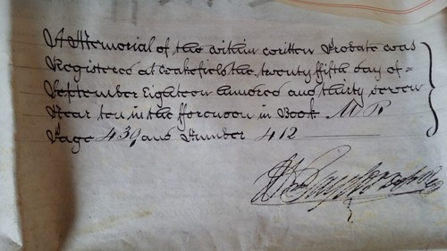 1835 WILLIAM IV LARGE VELLUM WILL PROBATE - WILLIAM BARFF - WAKEFIELD YORKSHIRE - Picture 12 of 13