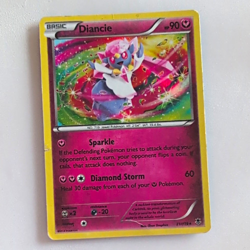 Diancie 71/119 XY Phantom Forces Holo Rare (EN) Basic 90 HP Pokémon TCG Damaged 