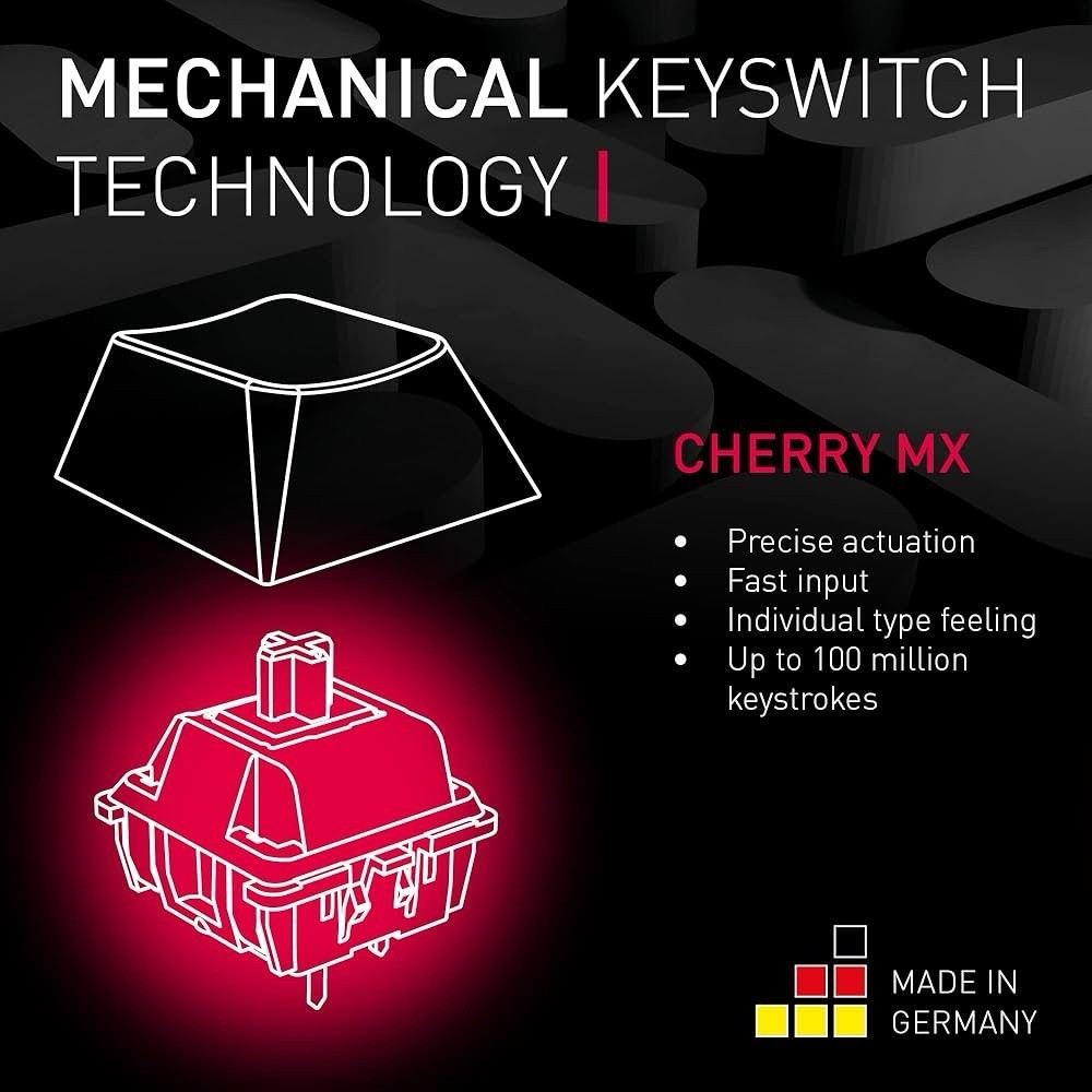 Cherry MX 3.0S, Wired Mechanical , Aluminum MX Red Switches 3
