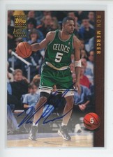 RON MERCER AUTO 1998-99 TOPPS #AG10 CERTIFIED ON CARD AUTOGRAPH SP CELTICS UK