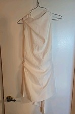 Pretty Little Thing White Cream Dress Size 0. Backless.