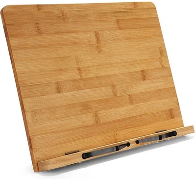 Bambus Leseständer Kochbuch Dokumentenständer Halter Bücherstütze Laptop Stän... - Bild 1 von 4