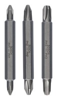 Bosch ZubehöR Doppelklingenbit-Set PH1, PH1, PH2, PH2, PH3, PH3, 60 Mm, 3-Teilig
