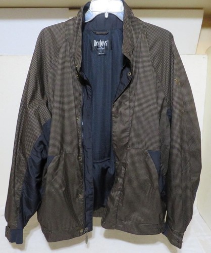 DRYJOYS By FOOTJOY Men's Golf Rain Checkered Jacket Coat Size Large Free Ship! - Picture 11 of 11