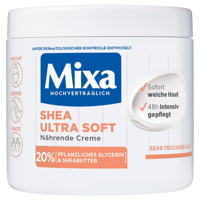 Mixa Shea Nährende Creme, Für Gesicht, Körper & Hände Mit 20% Pflanzlichem Glyce