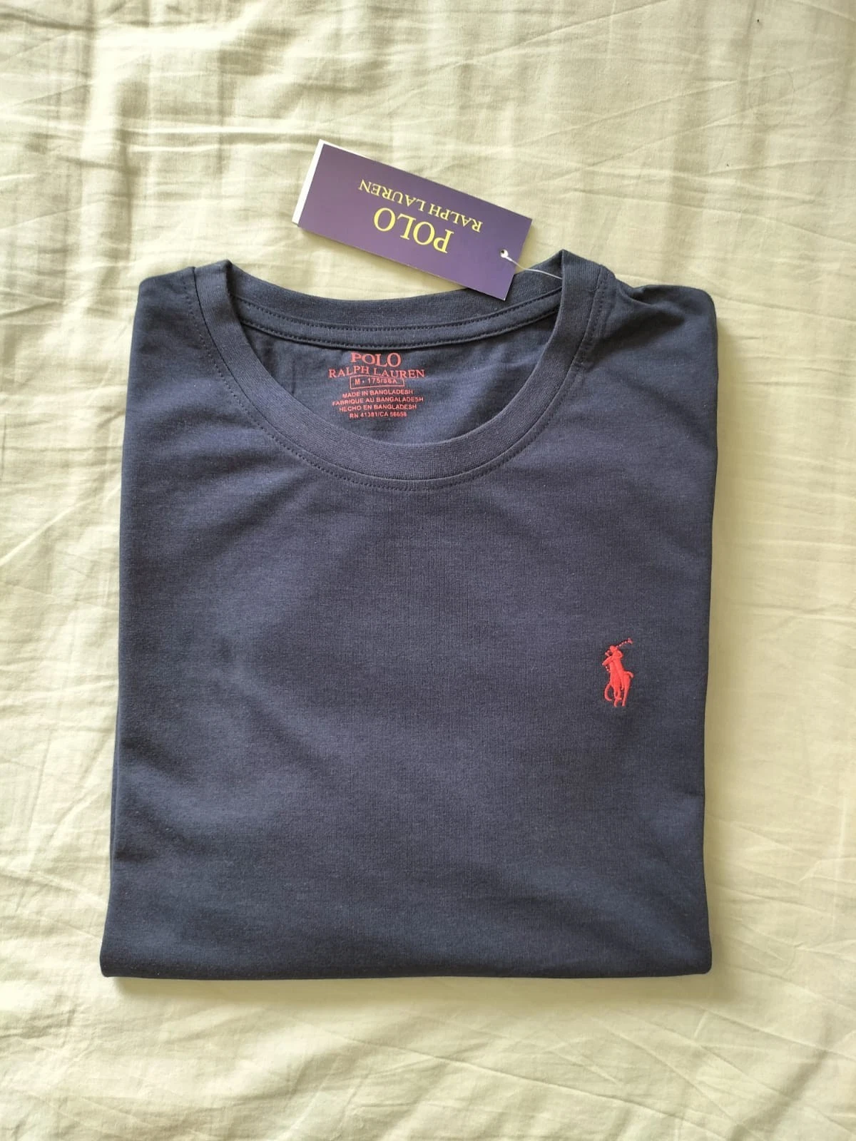 Ralph Lauren Custom Fit Crew Neck Mens T-Shirt Black New