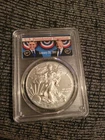 2017 AMERICAN SILVER EAGLE PCGS MS70 FIRST STRIKE TRUMP / OBAMA TRANSITION LABEL