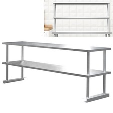 2/3/4 Tiers Stainless Steel Catering Tables Kitchen Durable Food Prep Work Bench