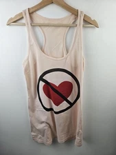 Heart Symbol Peach Vest Size Medium