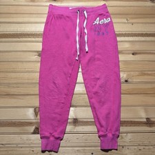 Vintage Y2K Aeropostale Aero NY 1987 Graphic Fleece Jogging Sweatpants - Small