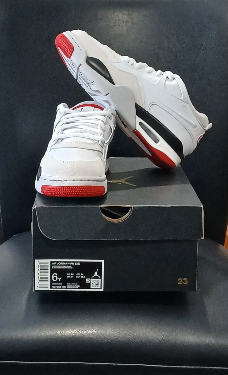 Nike Air Jordan 4 RM GS White/Varsity Red/Black. FQ7938-102. Boys