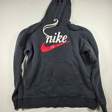 Nike Black Pullover Hoodie Sweatshirt Men's Size Medium Classic Logo