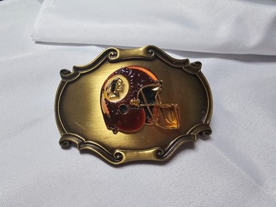RainTree belt buckle featuring Washington Redskins helmet vintage 1970s