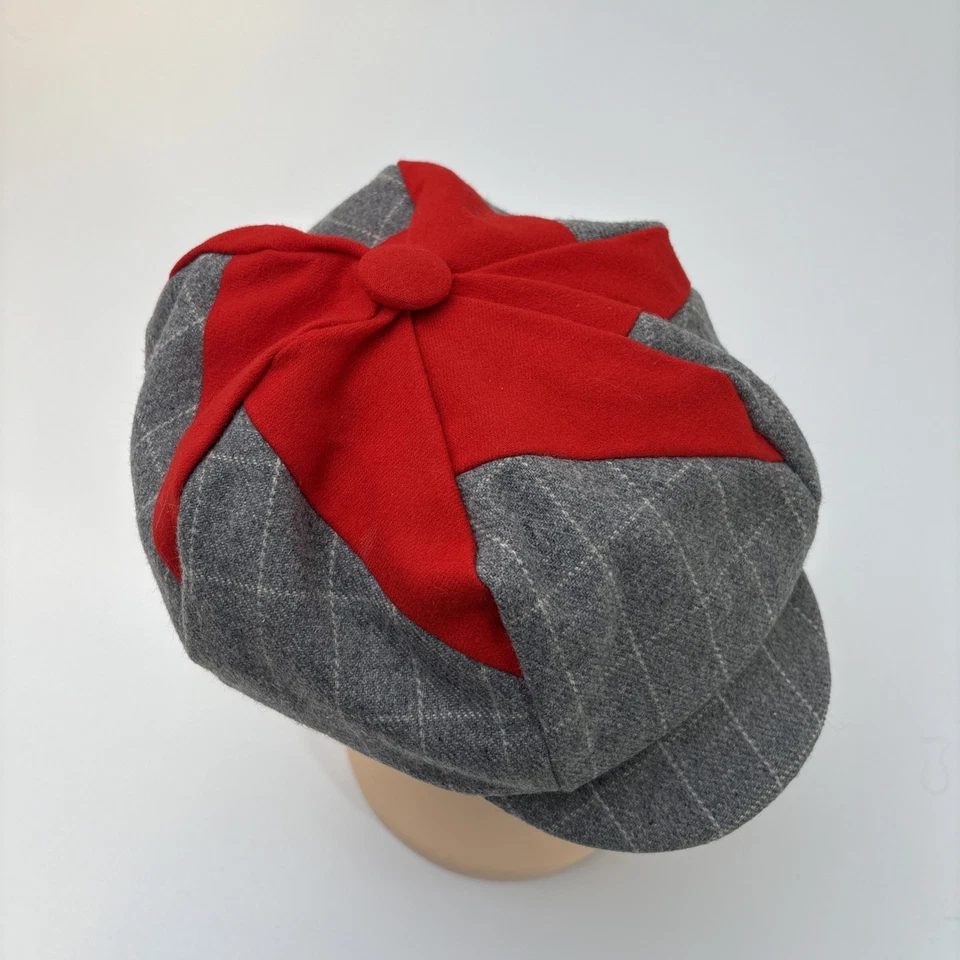 Vintage Wool Pinwheel Cabbie Newsboy Mod Go0Go Hat Cap RARE - Image 4 of 4