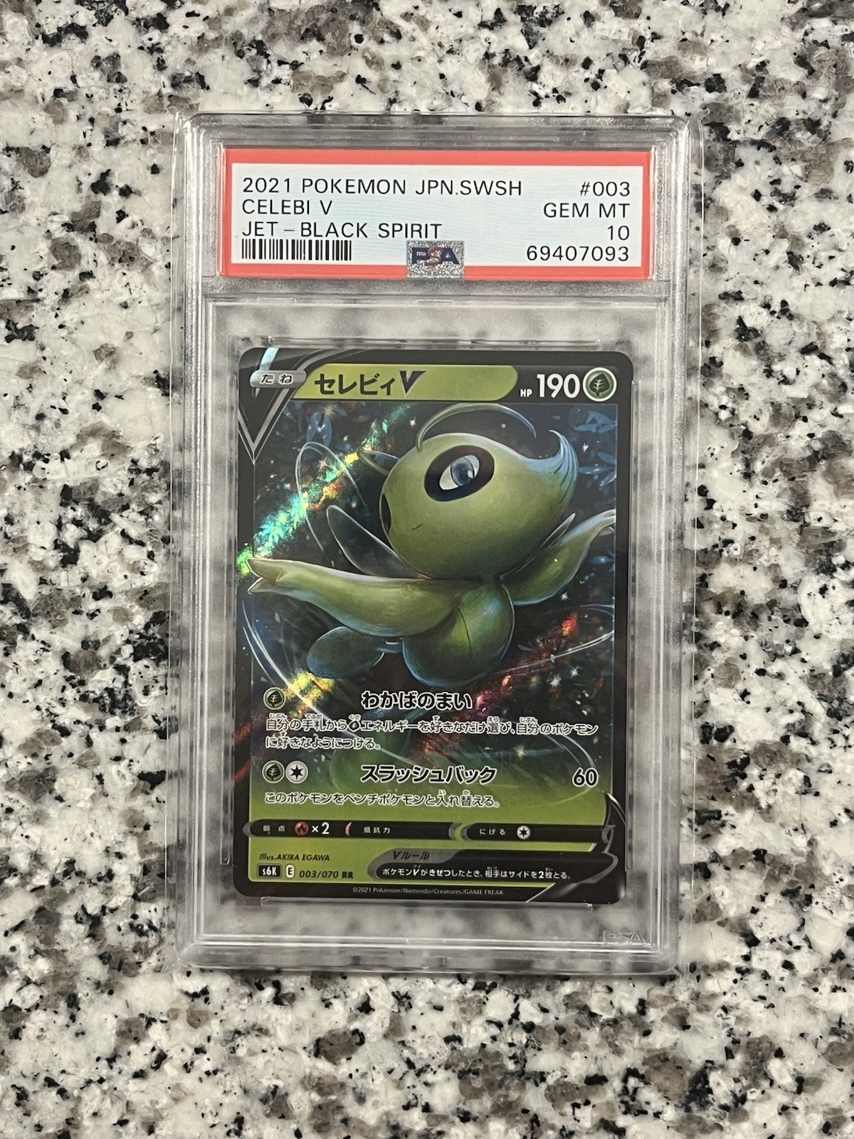2021 POKEMON JAPANESE SWORD & SHIELD JET-BLACK SPIRIT #003 CELEBI V PSA 10