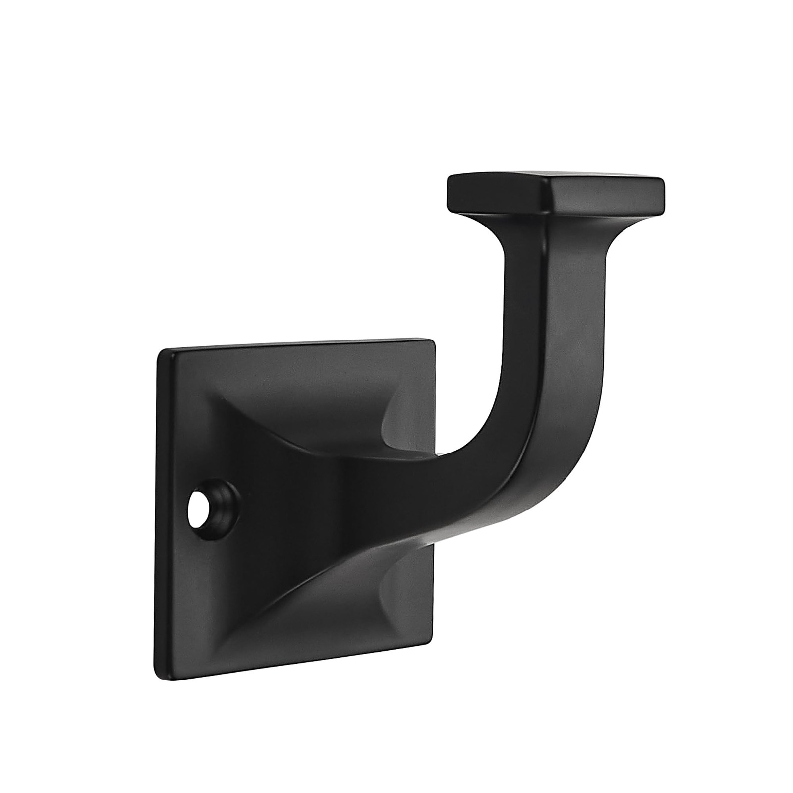 3 Pack Matte Black Coat Hooks - Decorative Bathroom Wall Hooks for Robes & More