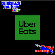 Uber Eats Driver, Uber Driver Sticker, Transparent Text Custom cut vinyl decal