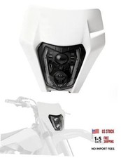 Dirt Bike Headlight LED Universal for CR XR SX YZ YZF KX 125-450 Clear White