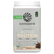 2 X Sunwarrior, Sport, Organic Active Protein, Chocolate, 2.2 lb (1 kg)