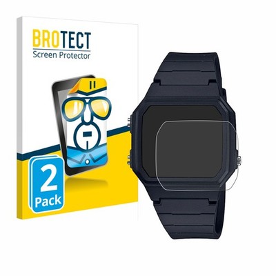 2x Display Schutz Folie für Casio Unisex F-91W Zubehör Transparent