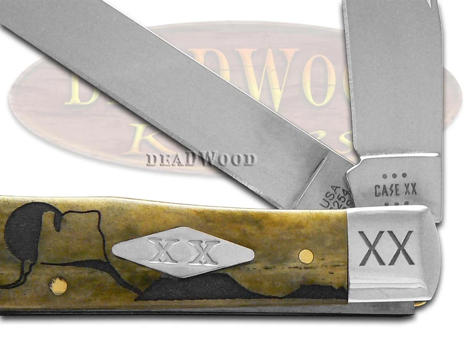 Cuchillo de acero inoxidable Case xx Yellowhorse Early Morning Singer hueso verde oliva Foto 2 de 4