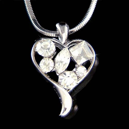 VALENTINO Cuore Amore IN Swarovski Cristallo Valentine Carino Collana Regalo Gioielli New