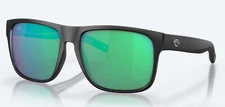 Costa Del Mar Spearo XL Matte Black / Green Mirror Polarized Glass 580G - NEW