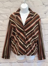 Vintage Kenzie Multicolor Striped Velvet Jacket 97 Cotton