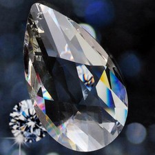 10Pcs Chandelier Glass Crystals Lamp Prisms Parts Hanging Drops Pendants 50mm