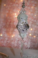 Christmas Ornaments Shabby Cottage Chic Blush Beaded Finial Kurt Adler