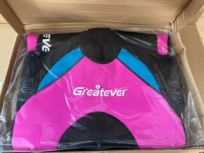 Greatever Wetsuit Women 3mm Neoprene Full Body Long Sleeve Black Pink Large