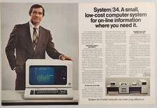 1977 Print Ad IBM System/34 Small Low Cost Computer System for Business's