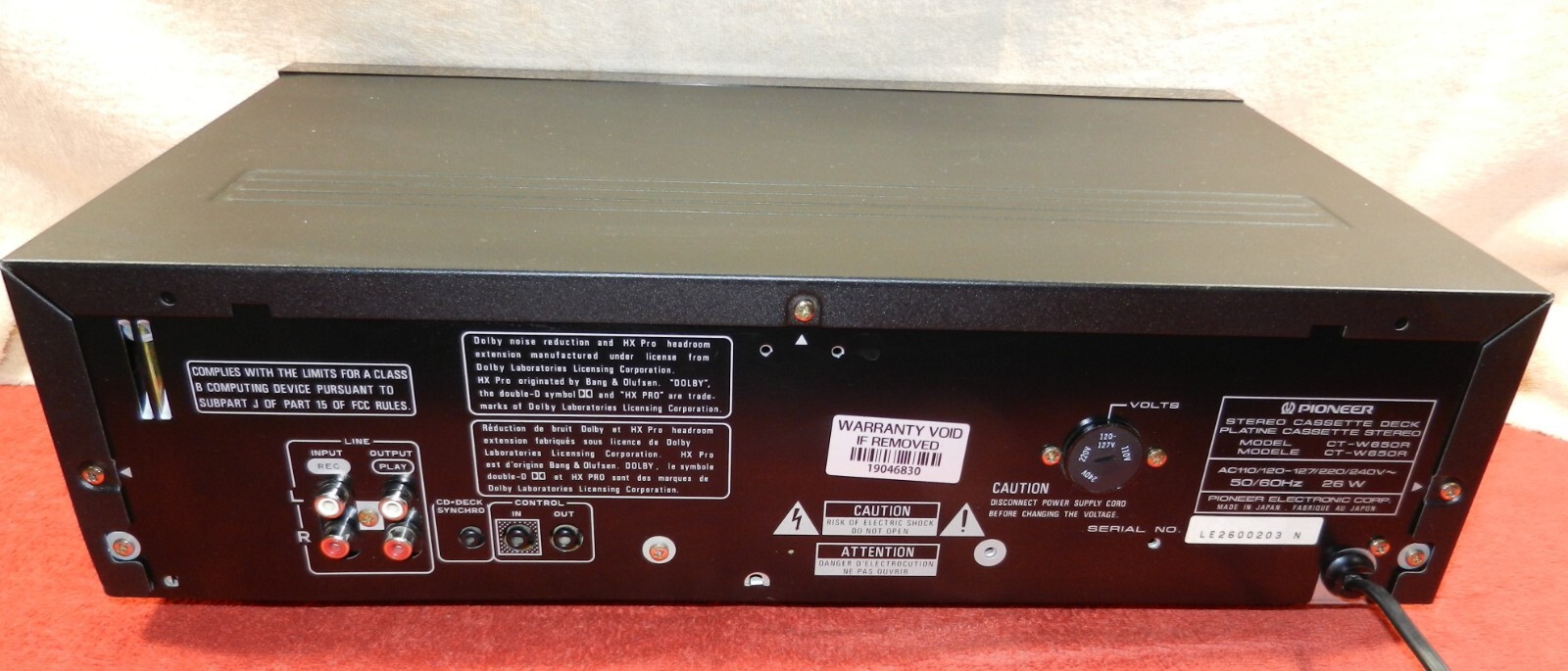 Pioneer CTW650R HxPro Cassette Deck Fully Serviced Works & Sounds