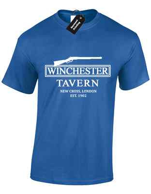 WINCHESTER TAVERN MENS T SHIRT CORNETTO TRILOGY RIFLE PEGG FROST GIFT GENTS  UK - Main Image