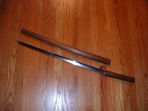 [SMA52] Japanese Samurai Sword: Mumei Katana in Shirasaya 63.6 CM