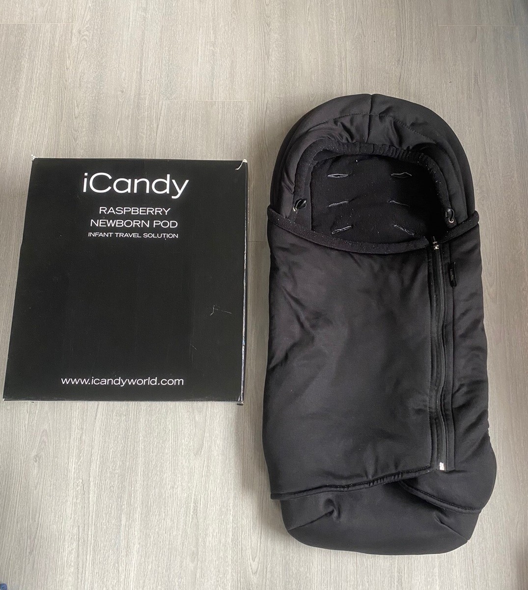 iCandy Raspberry Black Newborn Support Pod Cocoon Footmuff Cosi Toes