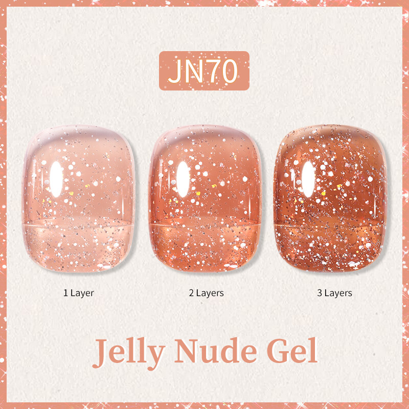 BORN PRETTY Jelly Nude Gel Nagellack 10ml Translucent Soak Off UV Nagellacke - Bild 133 von 157