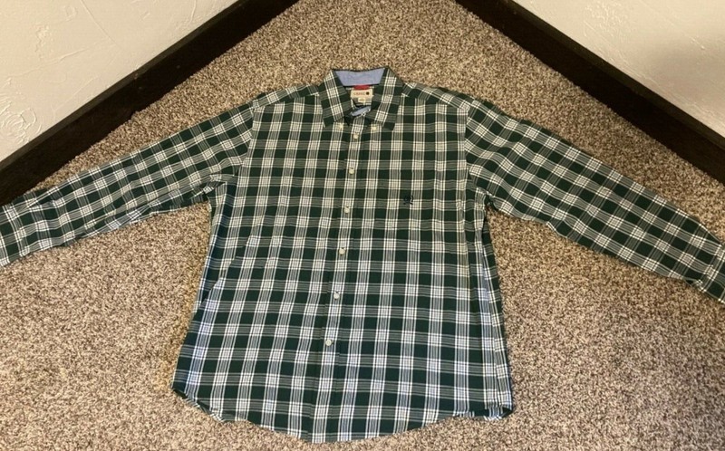 Men's Tommy Hilfiger CREST Brand Size Large Button-Down Shirt