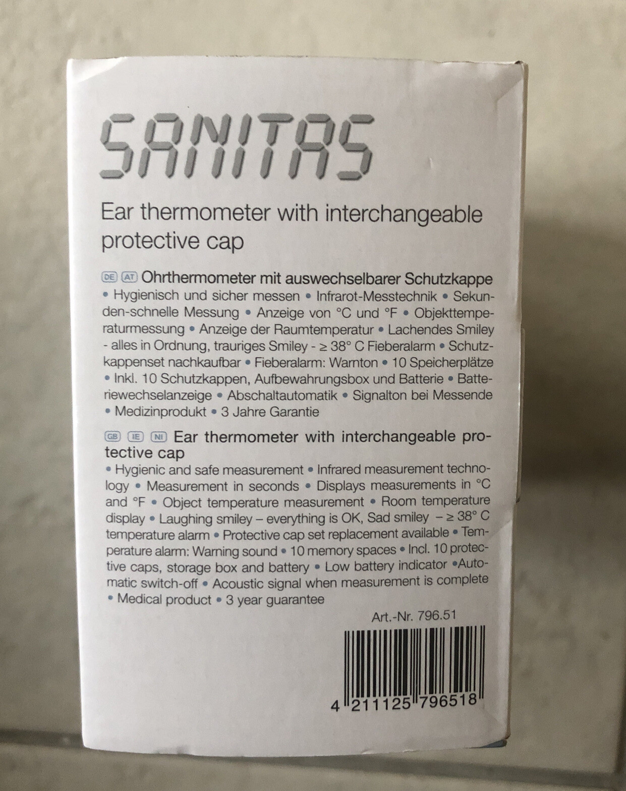 Sanitas SFT 53 Ohrthermometer- Ear Thermometer for sale online | eBay