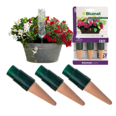 Blumat Bottle Adapter (3 pack): Self Watering Spikes/Houseplant Watering Stakes