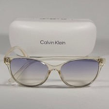Calvin Klein Cat Eye Sunglasses CK20517S 740 Crystal Frame Light Violet Gradient