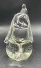 Art Glass Vintage Hand Blown Hound Dog Paperweight Bullicante Controlled Bubbles — photo 2
