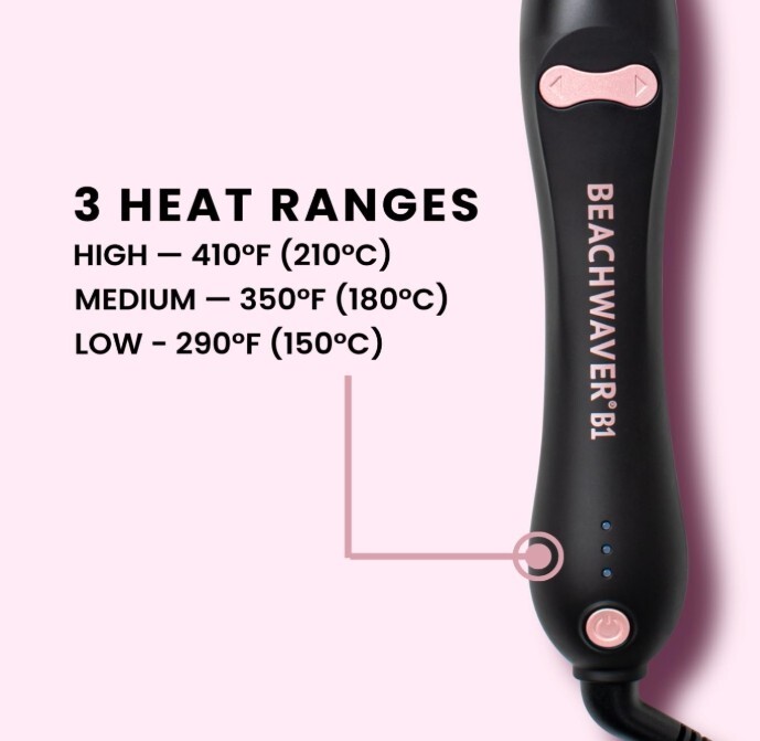 The Beachwaver Co. B1 Rotating Curling Iron - Easy-to-Use - Midnight Rose