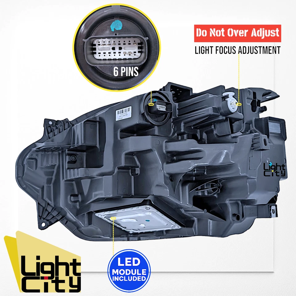 [FULL LED] For 2021-2024 Ford Bronco SPORT Passenger Headlight w/ LED HALO RH - Изображение 3 из 4