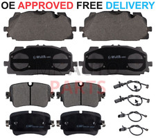 JUEGO PASTILLAS FRENO DELANTERAS Y TRASERAS PARA AUDI Q7 4M 3.0 TDI QUATTRO + SENSORES 2015 EN ADELANTE