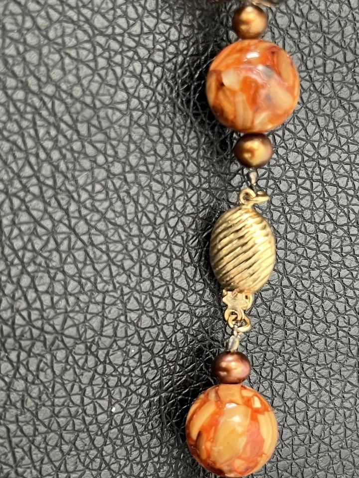 Jewelmak Designer 17.25 " 14k Gelbgold Halskette Perlen Rauchige Quarz Strand - Image 4 of 4