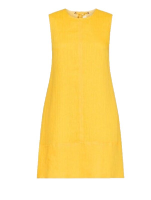 Marella Sport by Max Mara Curzia Linen Blousen Sheath Dress Yellow USA Size 10
