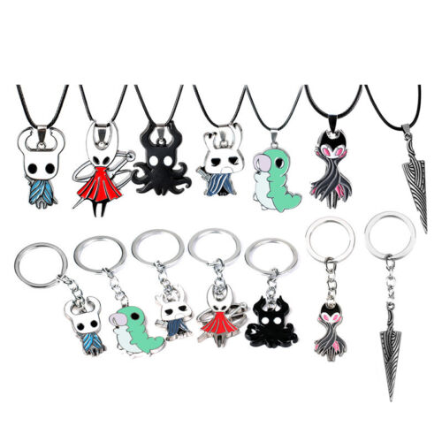 Hollow Knight Game Characters Pendant Keychain Necklace Metal Keyring Xmas Gift - Afbeelding 1 van 24